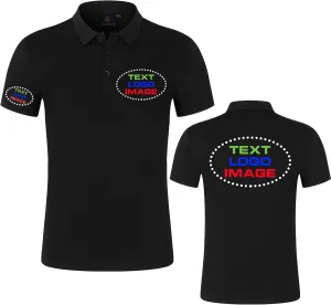 Add Your Own Text Image Picture Photo Design Men Polo Shirt Custom Man Work Shirt Personalized Shirt