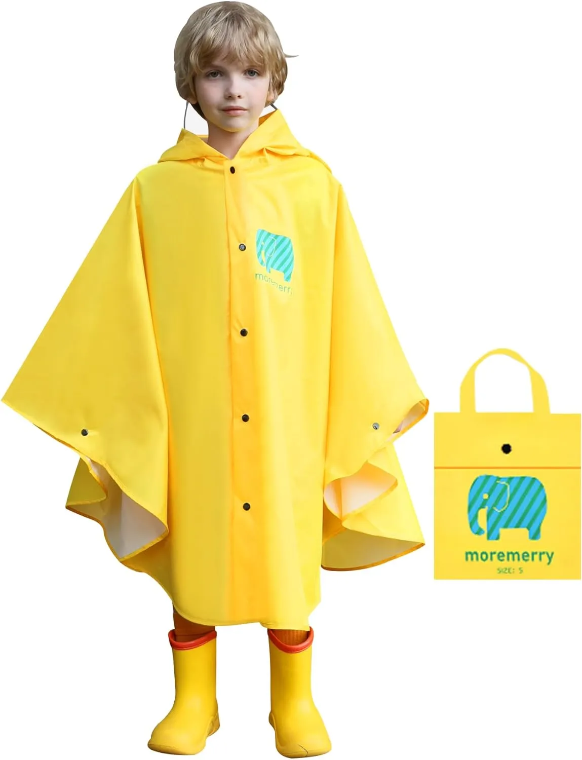 AIWUHE Kids Rain Poncho Cartoon Raincoat Jacket Cute Rain Coat Toddler Boys Girls Rain Cape Light Waterproof Hoodie Outwear