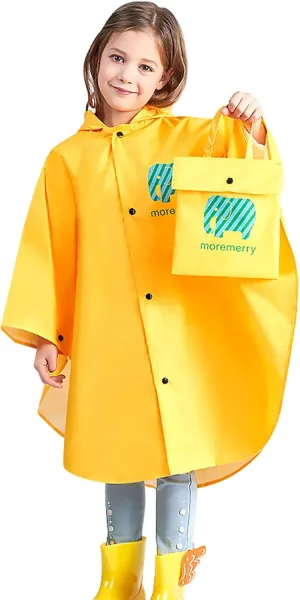 AIWUHE Kids Rain Poncho Cartoon Raincoat Jacket Cute Rain Coat Toddler Boys Girls Rain Cape Light Waterproof Hoodie Outwear
