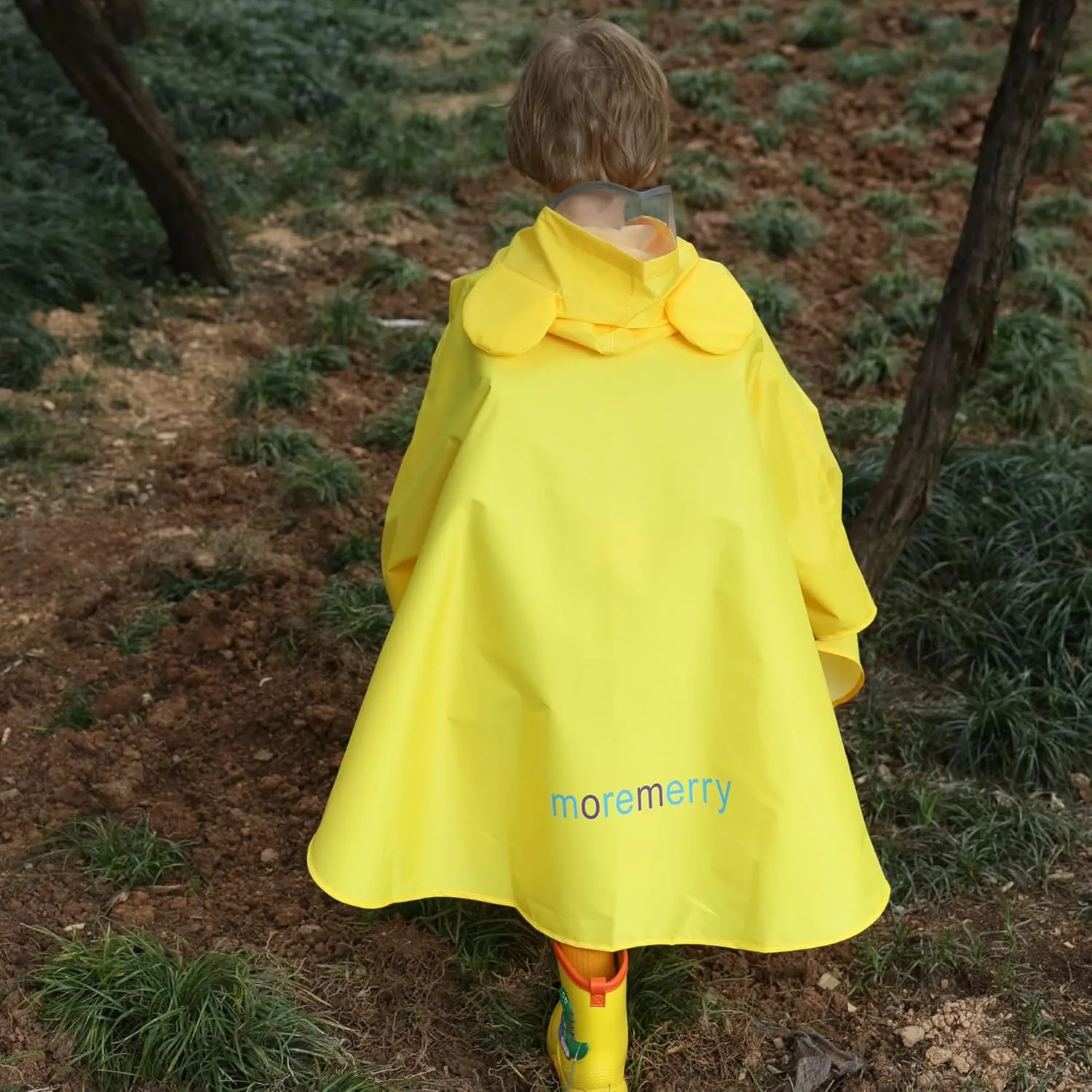 AIWUHE Kids Rain Poncho Cartoon Raincoat Jacket Cute Rain Coat Toddler Boys Girls Rain Cape Light Waterproof Hoodie Outwear