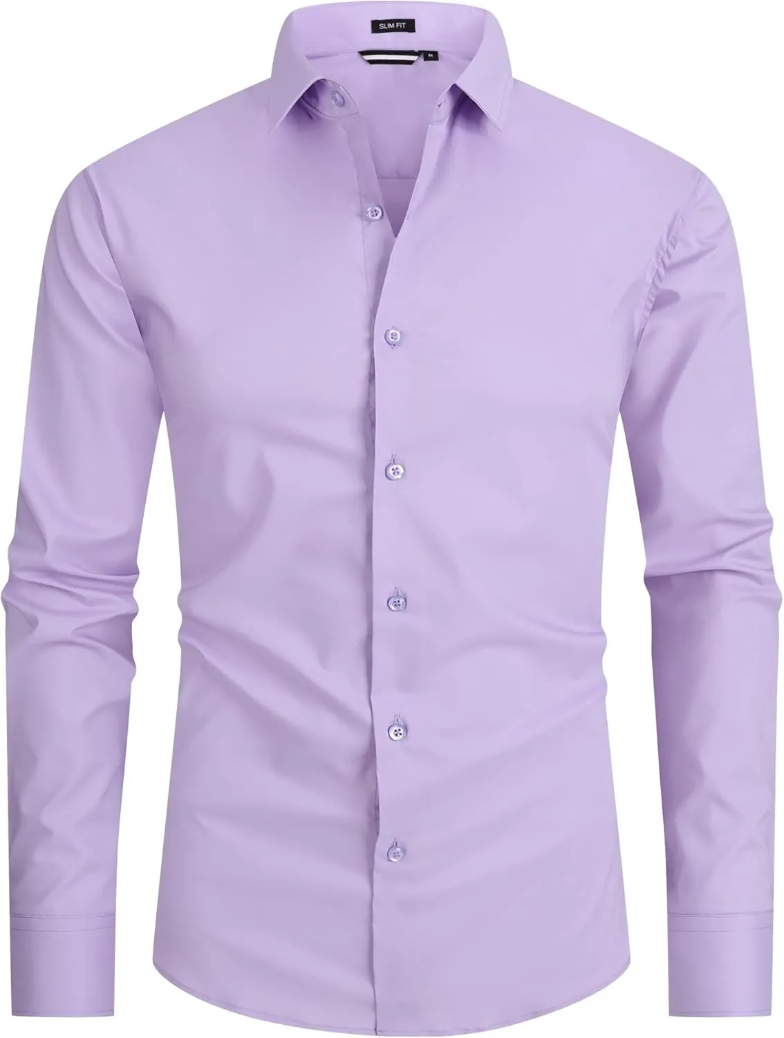 Alex Vando Mens Dress Shirt Easy Care Slim Fit Long Sleeve Cotton Stretch Button Down Shirt
