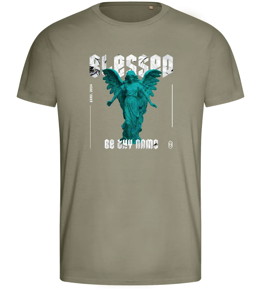 Blessed Angel Design - Basic men's fitted t-shirt