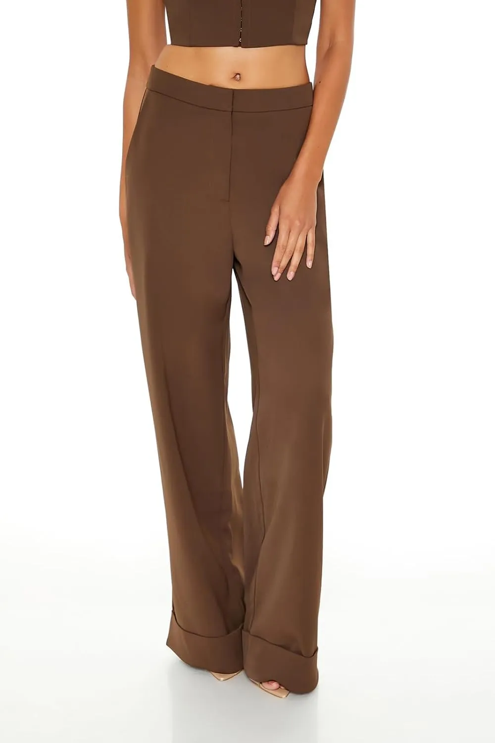 Forever 21 Women's Halter Crop Top & Pants Set