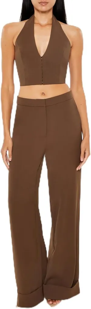 Forever 21 Women's Halter Crop Top & Pants Set