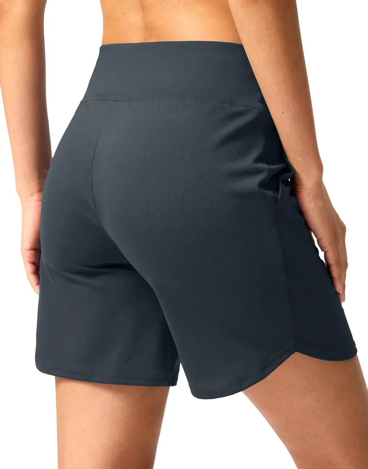 G Gradual Women's Athletic Shorts 6" High Waisted Stretchy Bermuda Shorts for Women Quick Dry Summer Casual Shorts