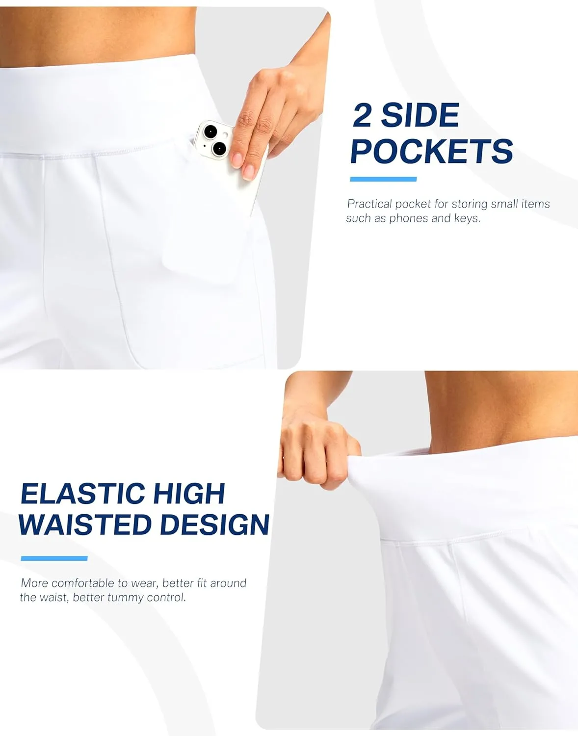 G Gradual Women's Athletic Shorts 6" High Waisted Stretchy Bermuda Shorts for Women Quick Dry Summer Casual Shorts