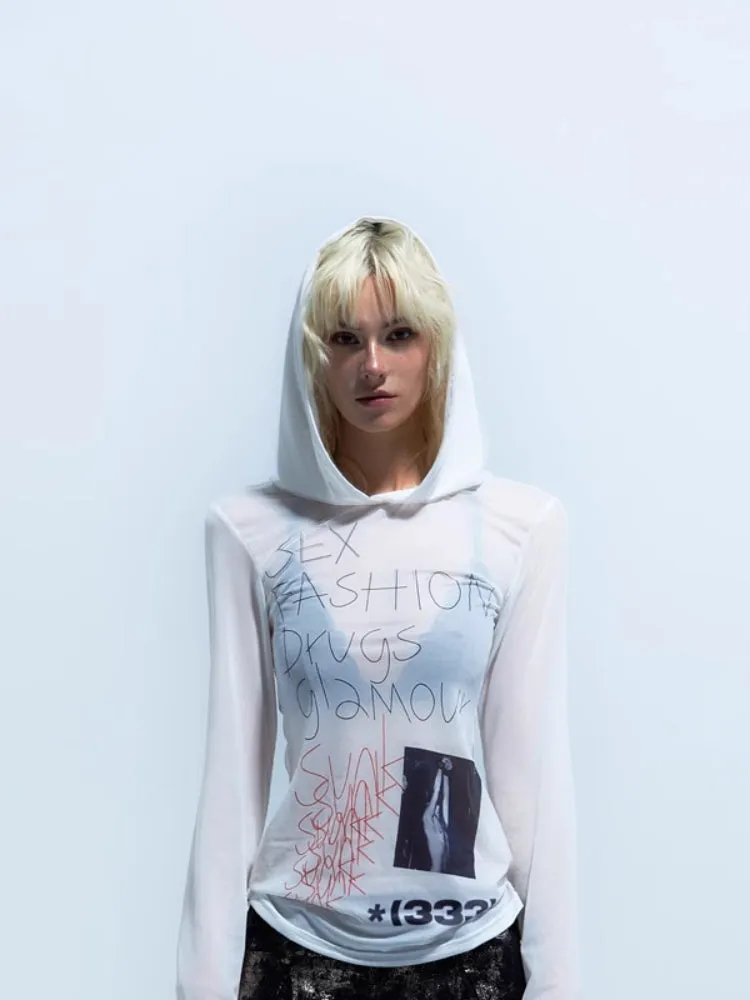 Hooded long sleeve printed sweatshirt【s0000007002】