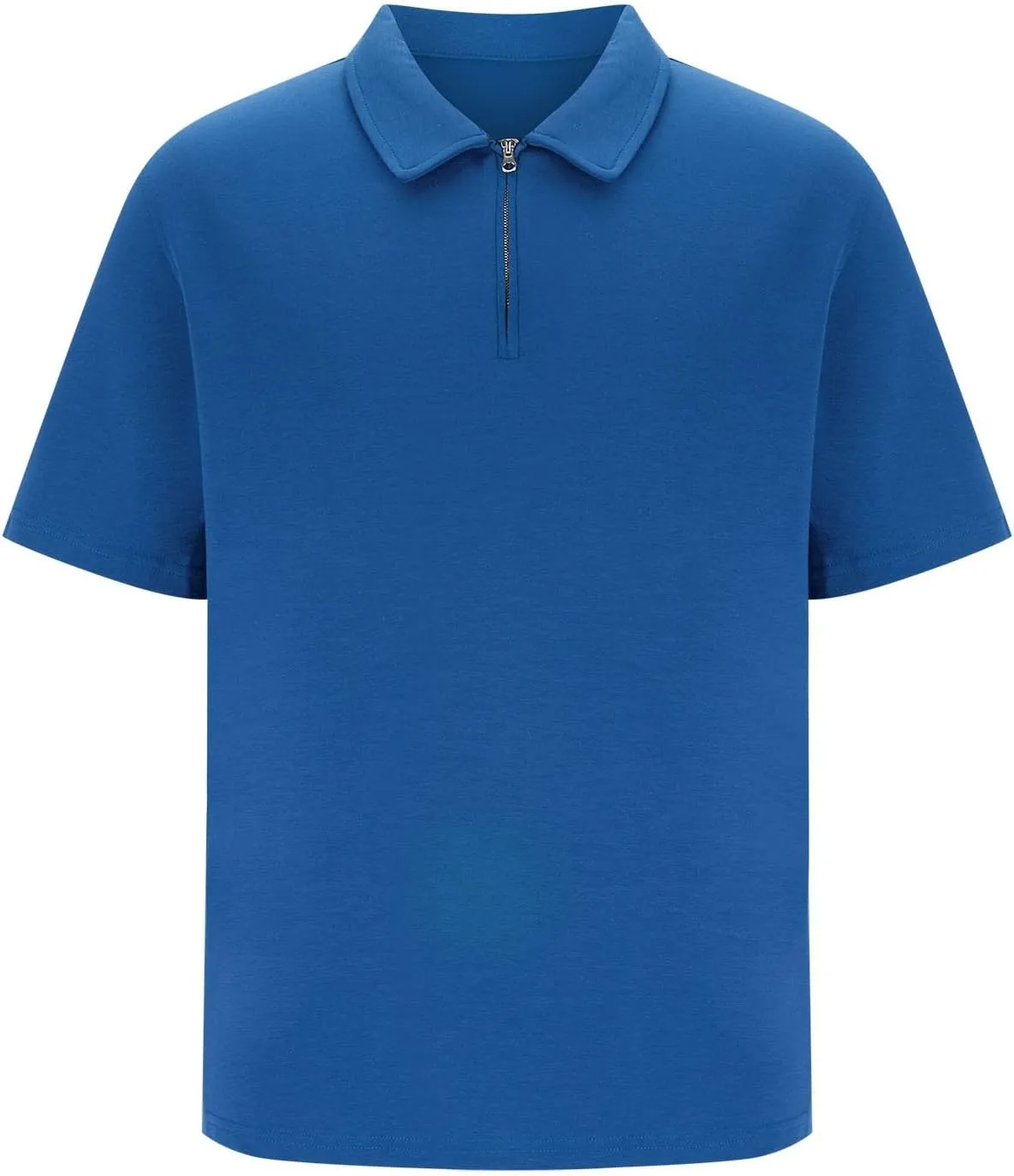 Mens Short Sleeve Polo Shirts Casual Loose Fit Quarter Zip Pullover Classic Trendy Lightweight Golf Collared T-Shirt