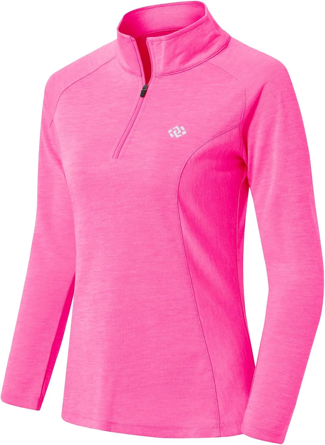 MoFiz Women's Long Sleeve Golf Polo Shirt 1/4 Zip UPF 50  Sun Protection Quick Dry Workout Hiking Athletic Shirts