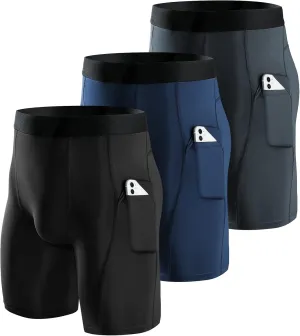 Niksa Compression Shorts Men 2/3 Pack, Compression Underwear for Men Athletic Shorts, Running Workout Fitness Shorts