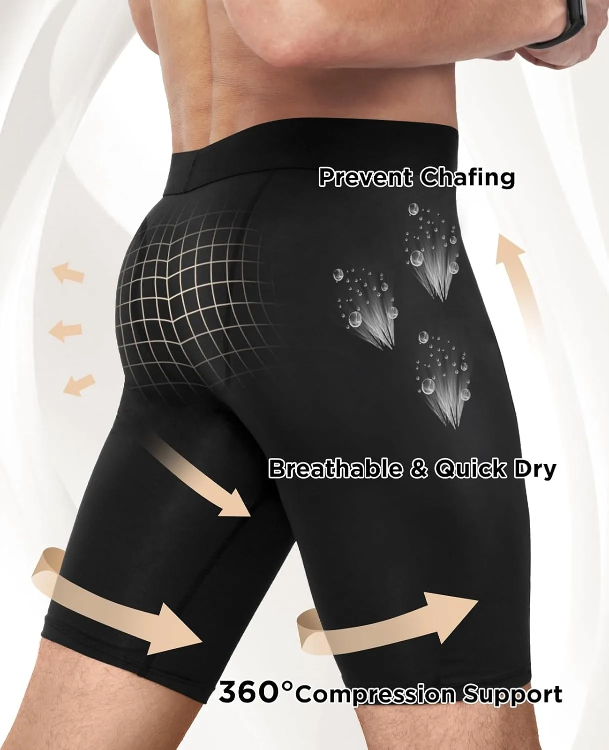 Niksa Compression Shorts Men 2/3 Pack, Compression Underwear for Men Athletic Shorts, Running Workout Fitness Shorts