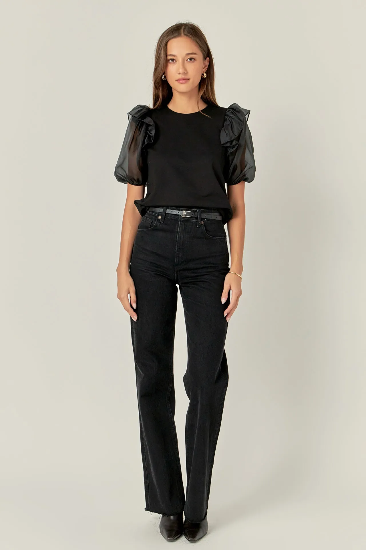 Organza Sleeve Shirt