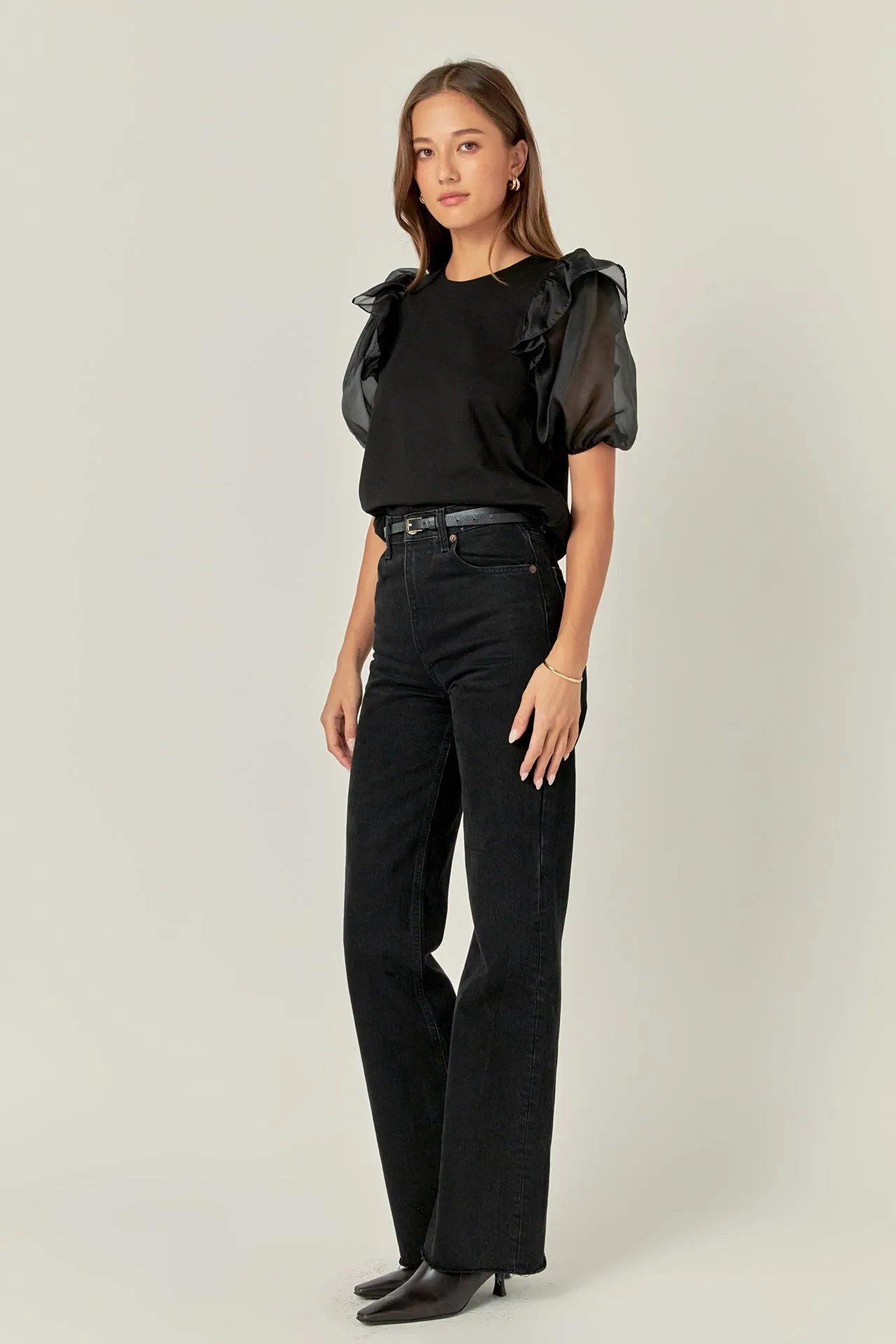 Organza Sleeve Shirt