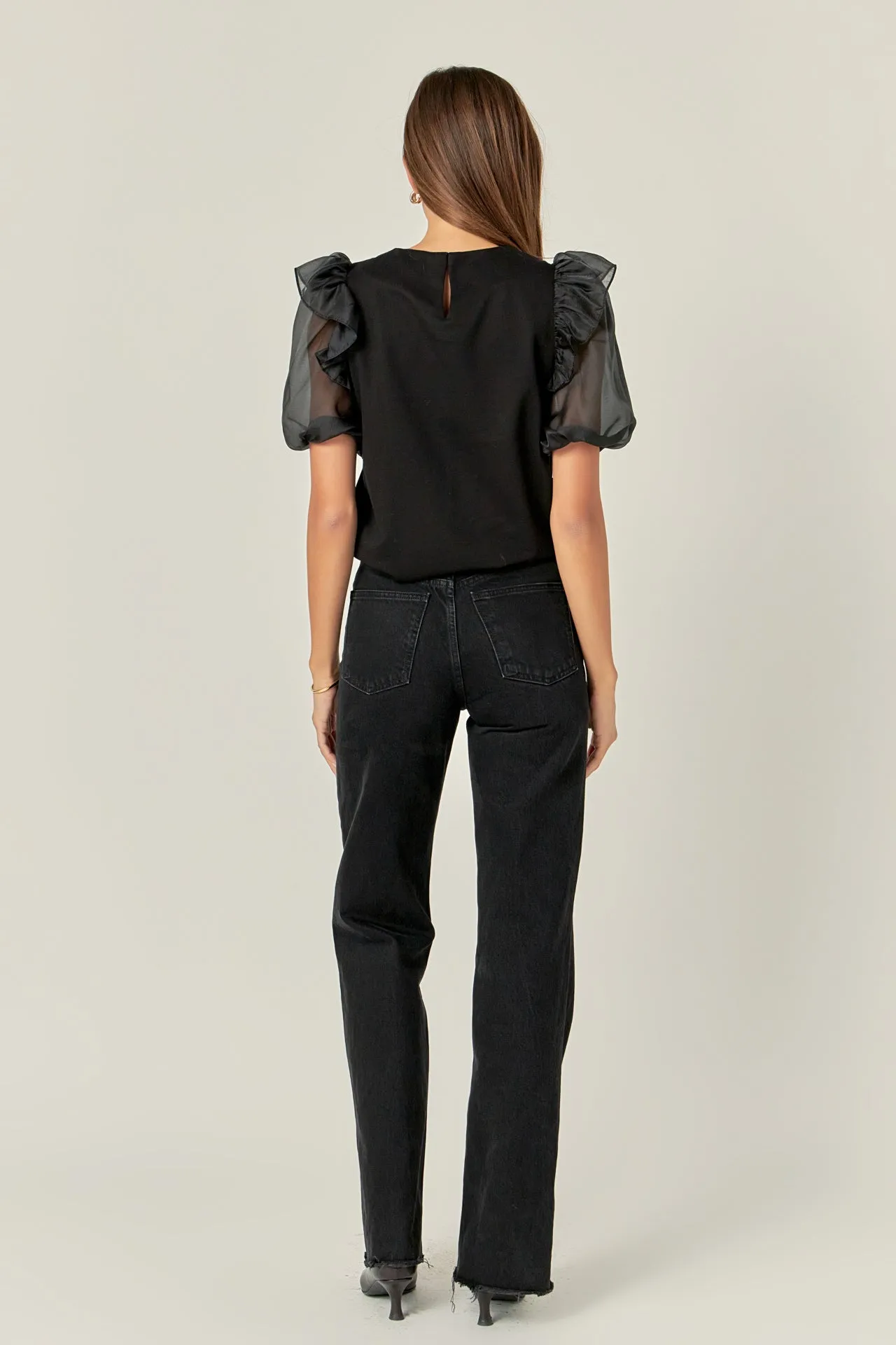 Organza Sleeve Shirt