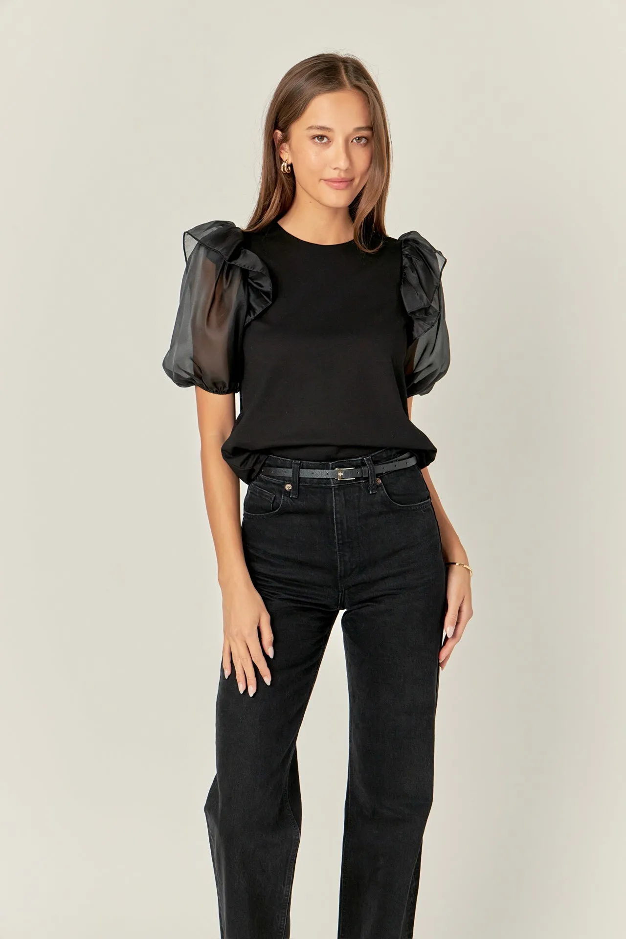Organza Sleeve Shirt