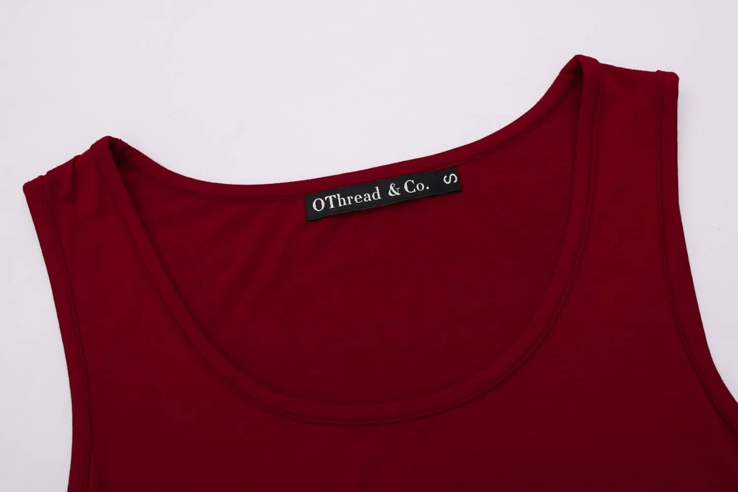 OThread & Co. Women's Basic Crop Tops Stretchy Casual Scoop Neck Sleeveless Crop Tank Top