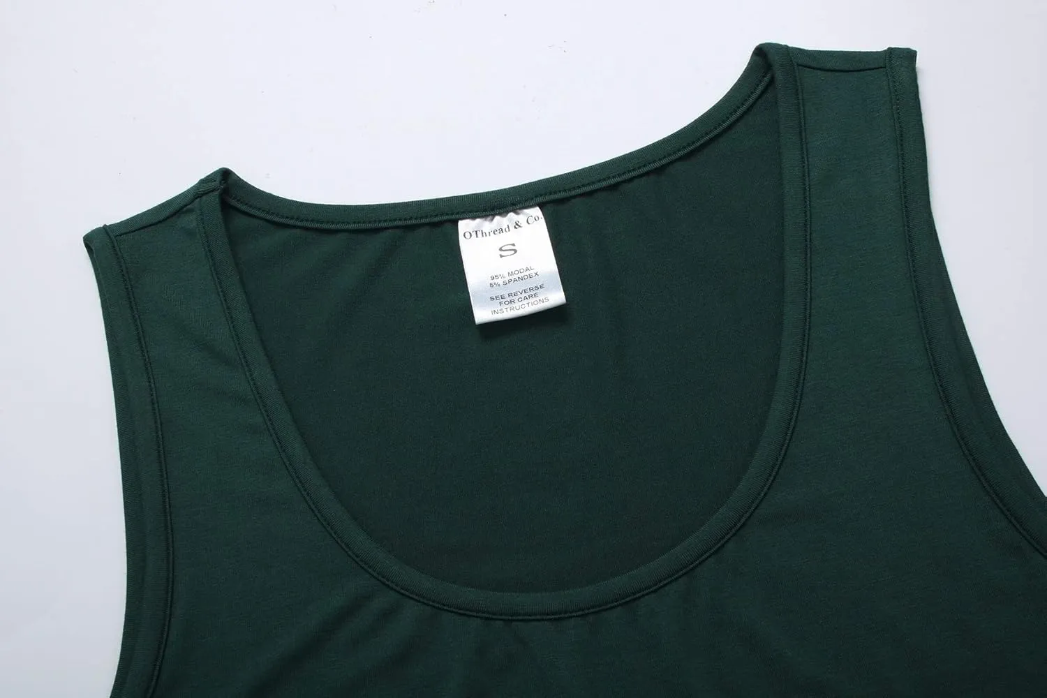 OThread & Co. Women's Basic Crop Tops Stretchy Casual Scoop Neck Sleeveless Crop Tank Top