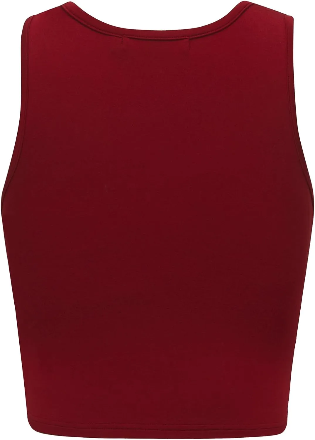 OThread & Co. Women's Basic Crop Tops Stretchy Casual Scoop Neck Sleeveless Crop Tank Top
