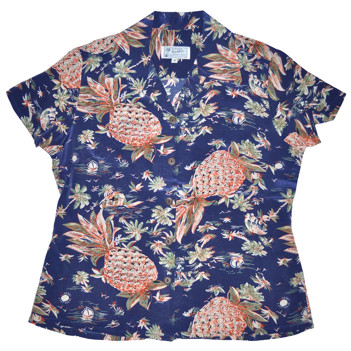 Pineapple Hut (Women's Shirt) - Navy