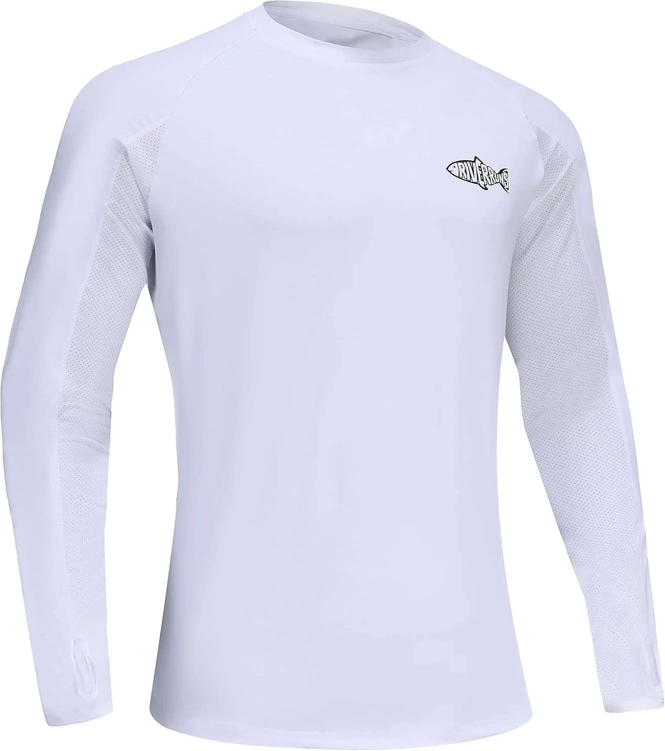 Riverruns Fishing T-Shirt Mens UPF 50  Sun Protection Fishing Shirt Short Sleeve Performance Tee #1006