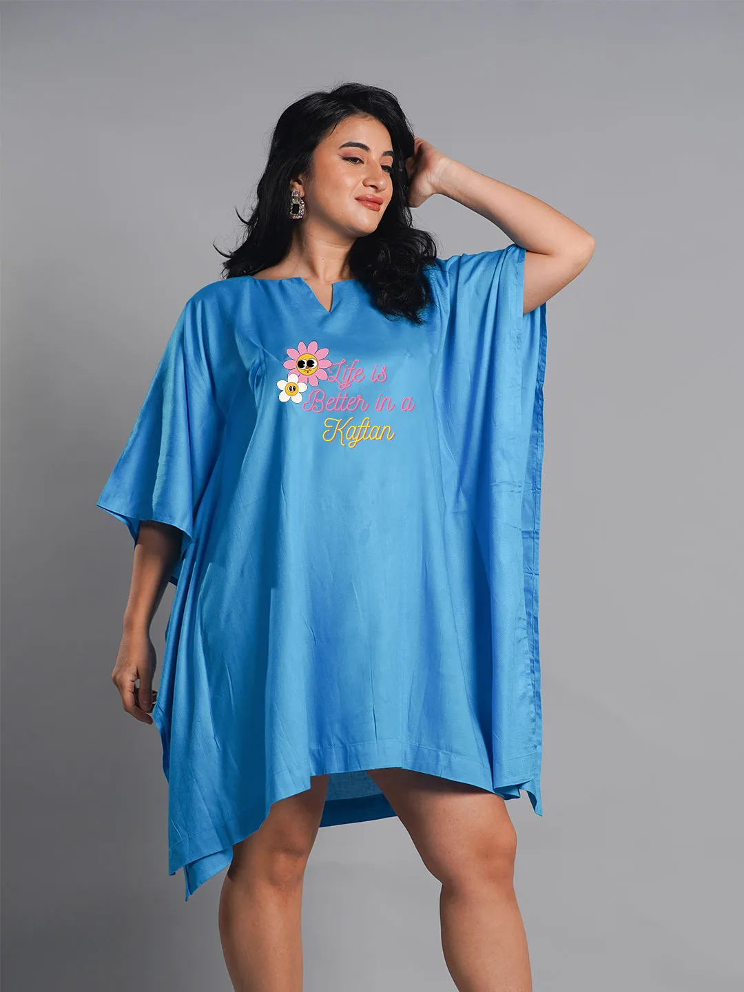Turquoise Kaftan Nightdress - KaftanLover