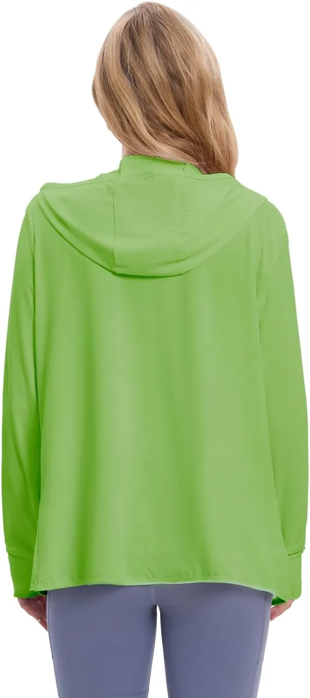 Women's UPF 50  Sun Protection Jacket Long Sleeve Hooded Sun Shirt for Outdoor Sports (with pockets)